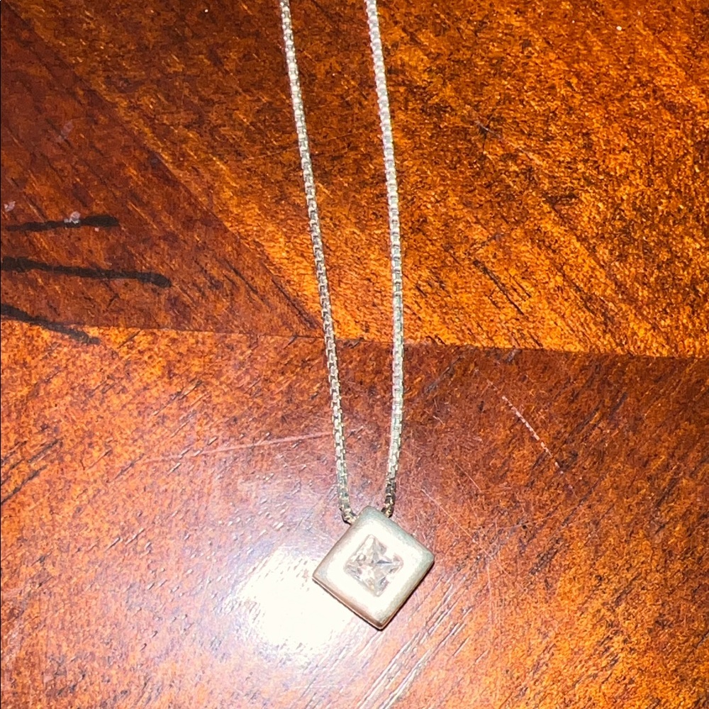 Sterling silver gem necklace
